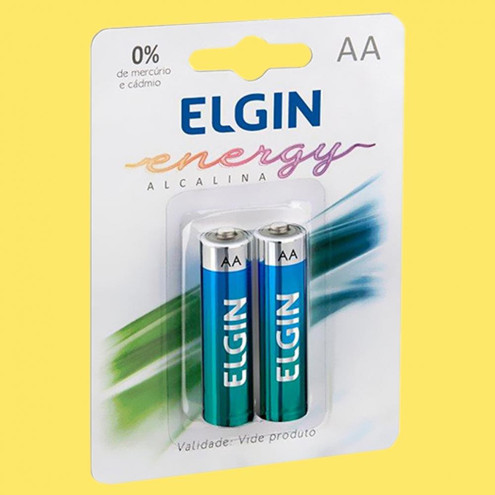 Personalizar Pilha Alcalina elgin  AA2